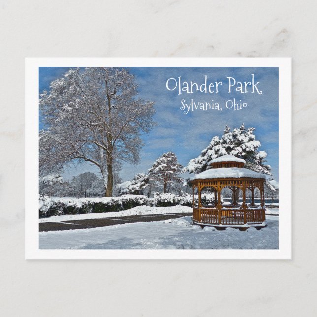 POSTAL POSTCARD, OLANDER PARK-WINTER WONDERLAND (Anverso)