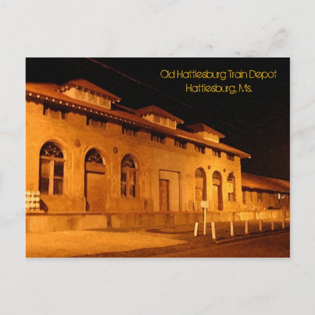 Postal Postcard Old Hattiesburg Train Depot Hattiesbur... (Anverso)