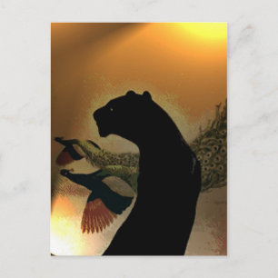 Postal Postcard Panther Sunset