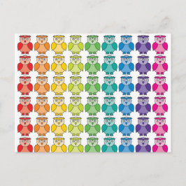 Postal Postcard - Patrón de Lechuza Arcoiris