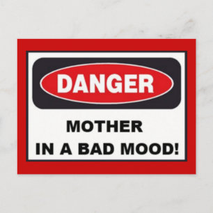 Postal Postcard - PELIGRO, MADRE EN MALO SANGRE!