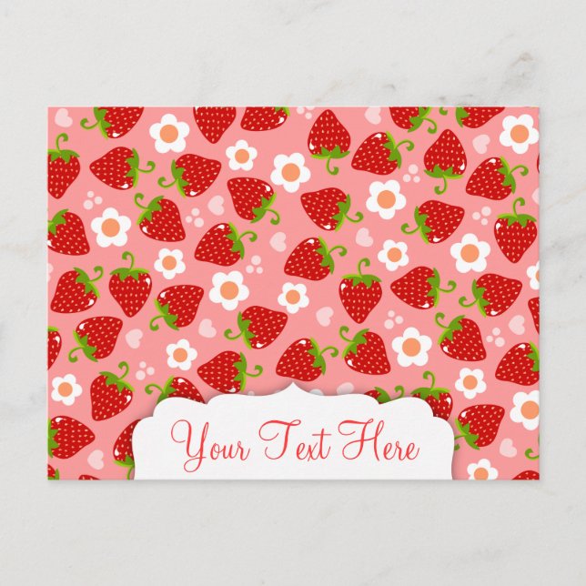 Postal Postcard Personalizado de fresas (Anverso)