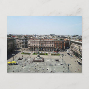 Postal Postcard Piazza Duomo Milan, Italia