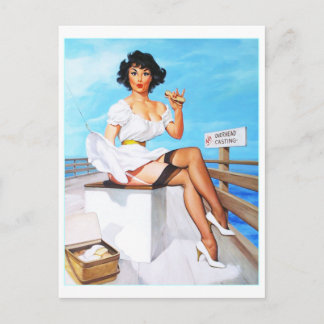 Postal Postcard Pin up Chicas Art Vintage Retro Print