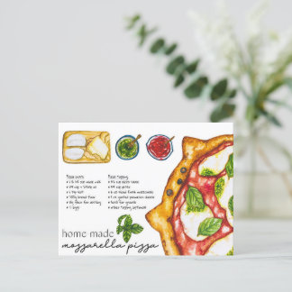 Postal Postcard - Pizza mozzarella casera