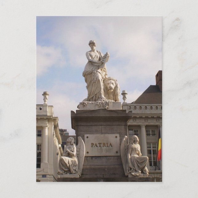 Postal Postcard Pl. de Brouckere, Bruselas (Anverso)