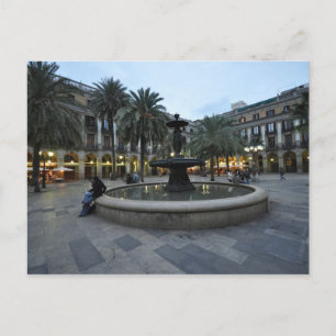 Postal Postcard Plaça Reial, Barcelona, España