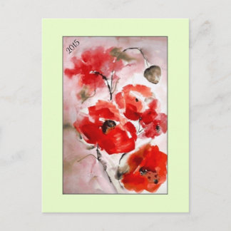 Postal Postcard "Poppies para 2015"