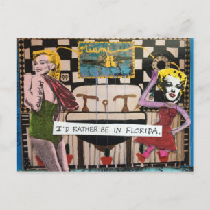 POSTAL POSTCARD-PREFERIRÍA ESTAR EN FLORIDA