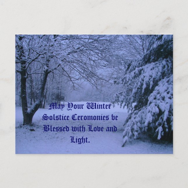 Postal Postcard, Que Su Solsticio De Invierno... (Anverso)