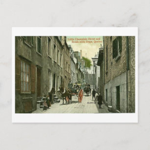 Postal Postcard, Quebec City, Little Champlain Street