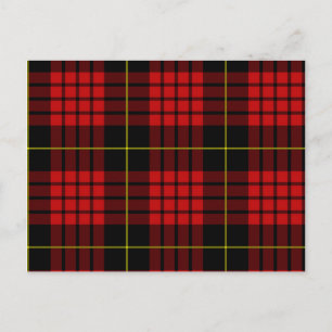 Postal Postcard Red Tartan