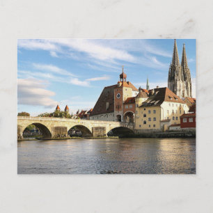 Postal Postcard Regensburg en Baviera, Alemania