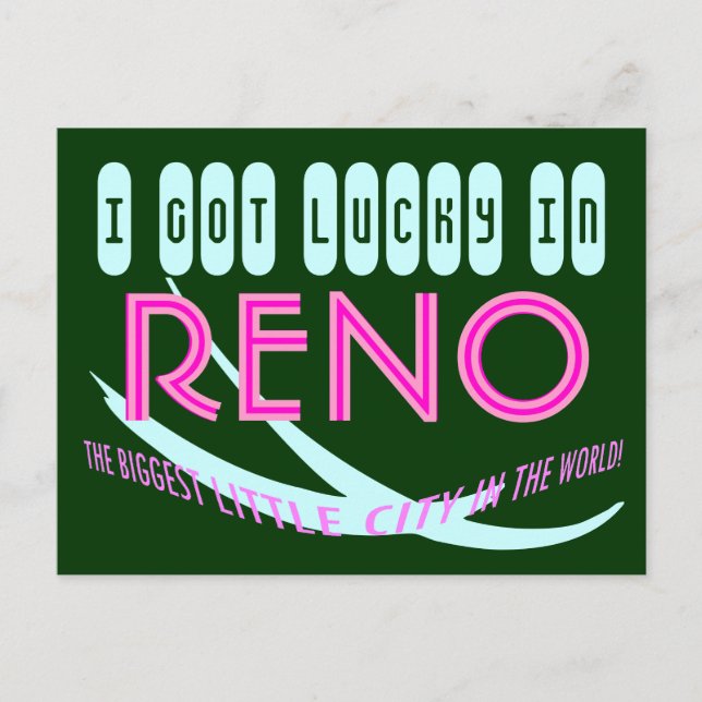 Postal Postcard RENO La pequeña ciudad más grande del mun (Anverso)
