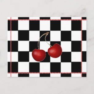 Postal Postcard retro ~ verano de cerezas