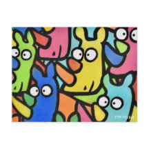 Postcard RHINOS GRAFFITI