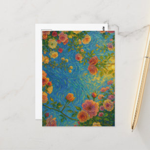 Postal Postcard Rosa