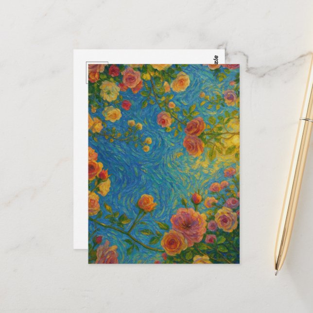 Postal Postcard Rosa (Anverso/Reverso In Situ)