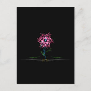 Postal Postcard Rosa eléctrico