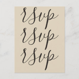 Postal Postcard "rsvp" elegante y sofisticado