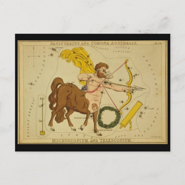 Postal Postcard sagitario (Anverso)