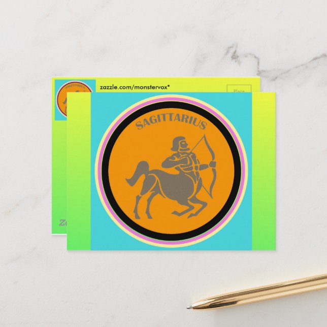 Postal Postcard sagitario (Anverso/Reverso In Situ)