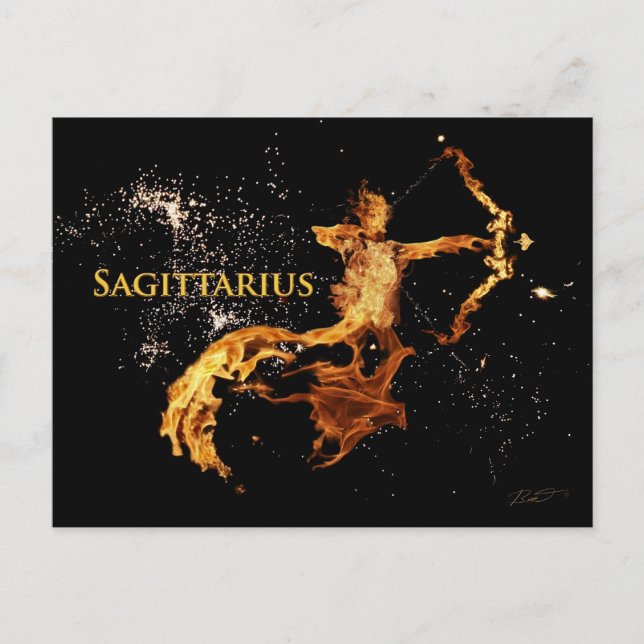 Postal Postcard sagitario - Símbolos zodiacos (Anverso)