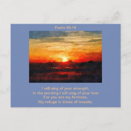 Postal Postcard - Salmo 59:16 Canto Por La Mañana