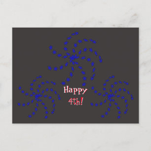 Postal Postcard - Saludos de fuegos artificiales
