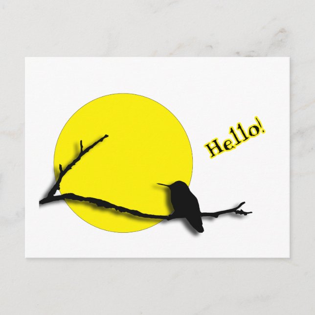 Postal Postcard - Saludos de Hummingbird (Anverso)