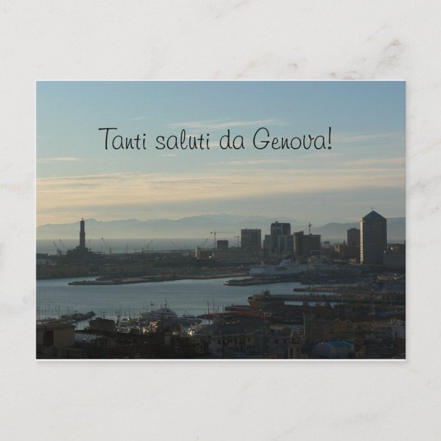 Postal Postcard - Saluti da Genova (Anverso)