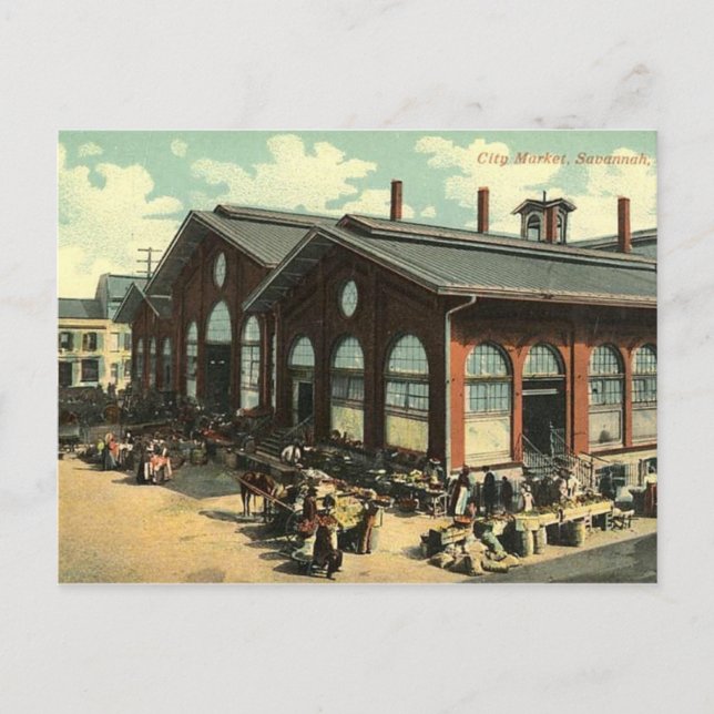 Postal Postcard, Savannah, Georgia, Estados Unidos (Anverso)