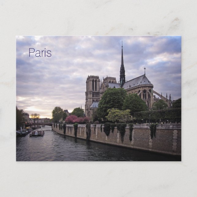 Postal Postcard - Sena y Notre Dame de París (Anverso)