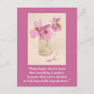 Postal Postcard "Ser feliz no significa ..."