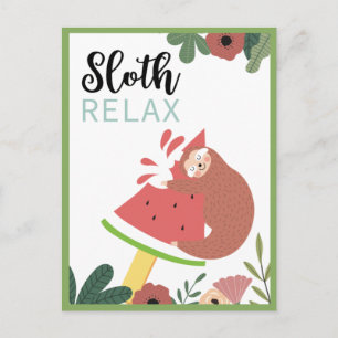 Postal Postcard Sloth