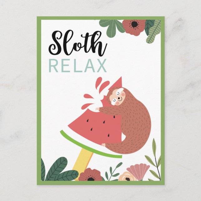 Postal Postcard Sloth (Anverso)