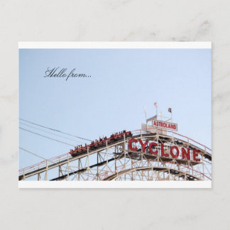 Postal Postcard sobre ciclón en Brooklyn