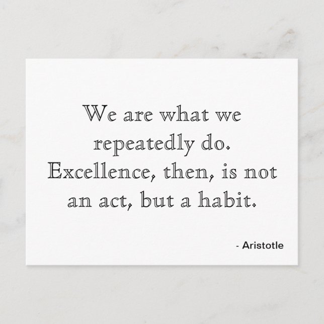 Postal Postcard sobre Excelencia (Anverso)