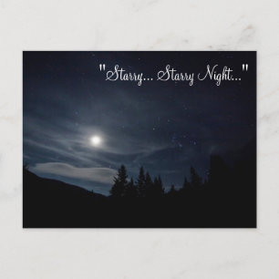 Postal POSTCARD ~ "Starry... Noche estrellada..."