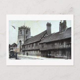 Postal Postcard, Stratford-upon-Avon, Grammar School