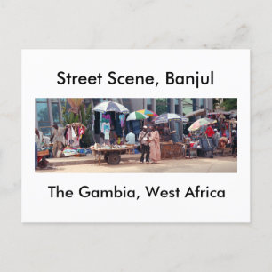 Postal Postcard, Street Scene, Banjul