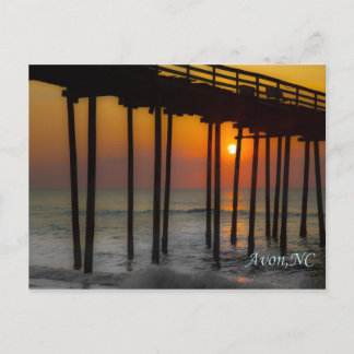 Postal Postcard - Sunrise at the Pier, Avon, NC