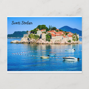 Postal Postcard Sveti Stefan Budva Montenegro