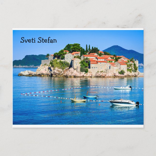 Postal Postcard Sveti Stefan Budva Montenegro (Anverso)