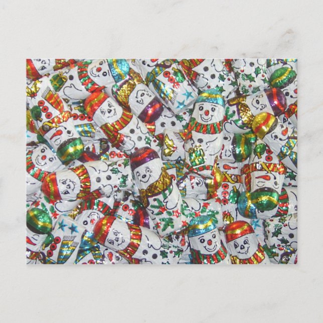 Postal Postcard Sweet Snowmen horizontal (Anverso)
