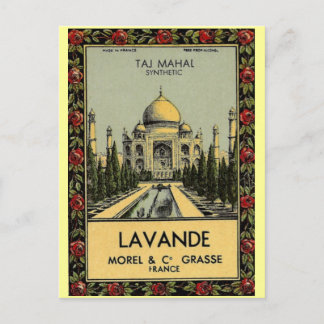 Postal Postcard Taj Mahal Lavande