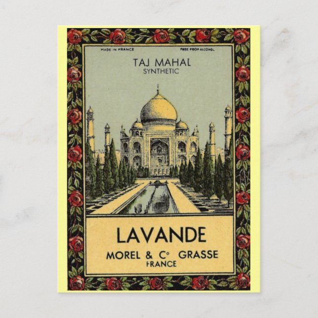 Postal Postcard Taj Mahal Lavande (Anverso)