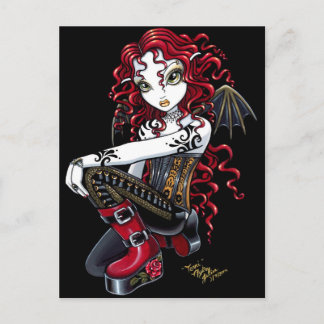 Postal Postcard Terri Red Tattooed Faerie