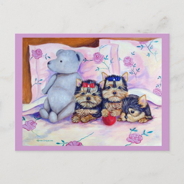 Postal Postcard Terrier de Yorkshire (Anverso)