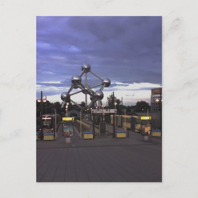 Postal Postcard The Atomium en Bruselas, Bélgica (Anverso)